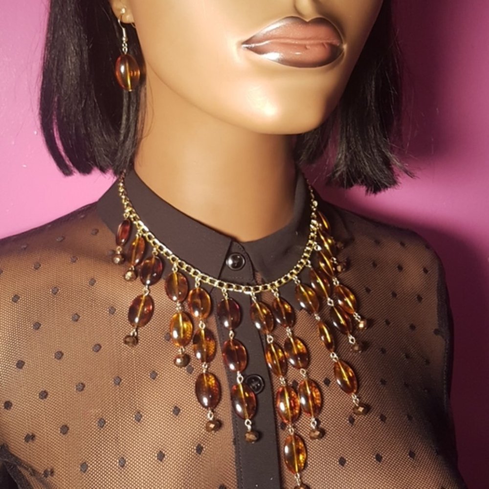 Elegant Bead and Earrings Set